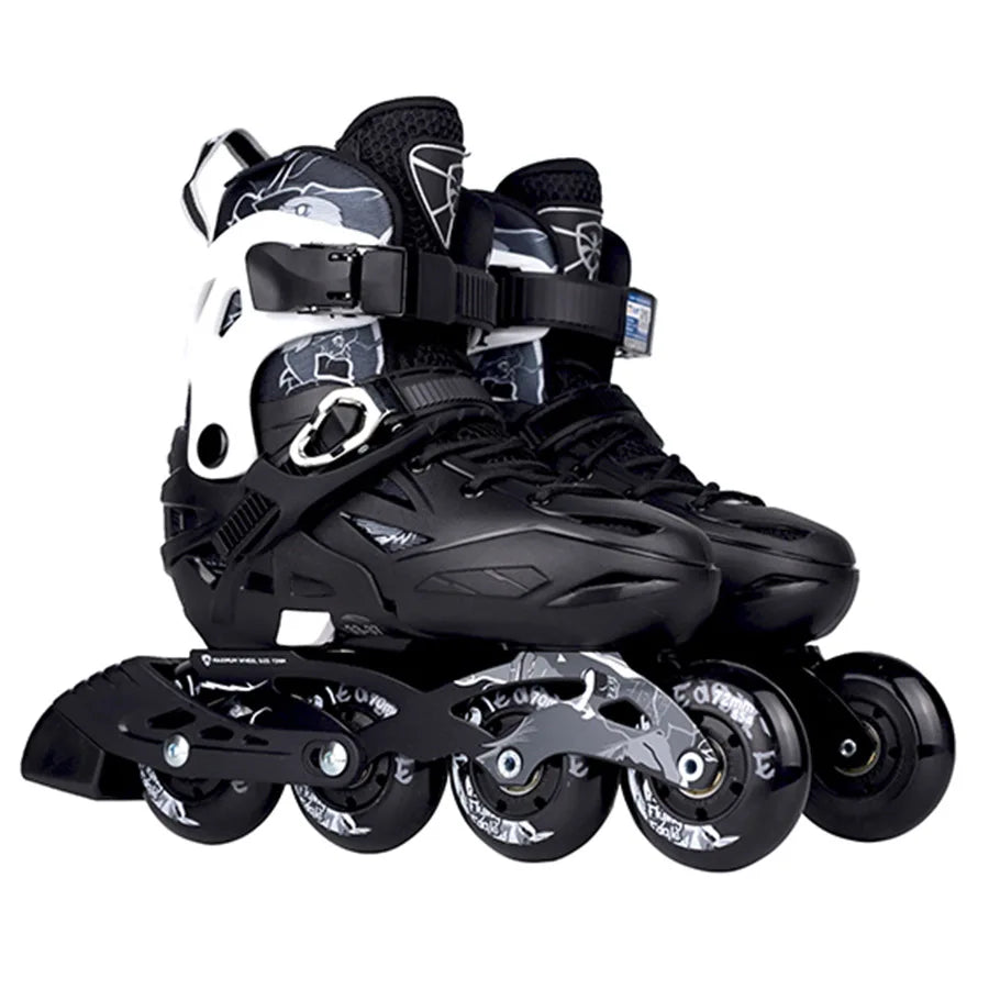 Original Flying Eagle S5S Junior Slalom Inline Skates Child Size Adjustable Roller Skating Shoes Kids Free Skating Patines