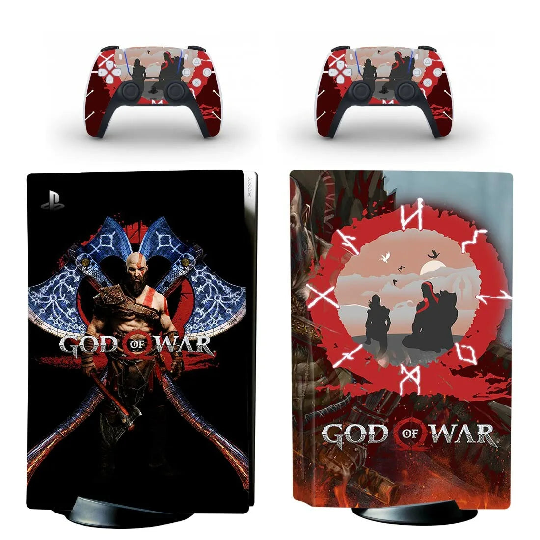 God of War PS5 Disc Edition Skin Sticker Decal Cover for Console & Controller PS5 Disk Skin Sticker Vinyl