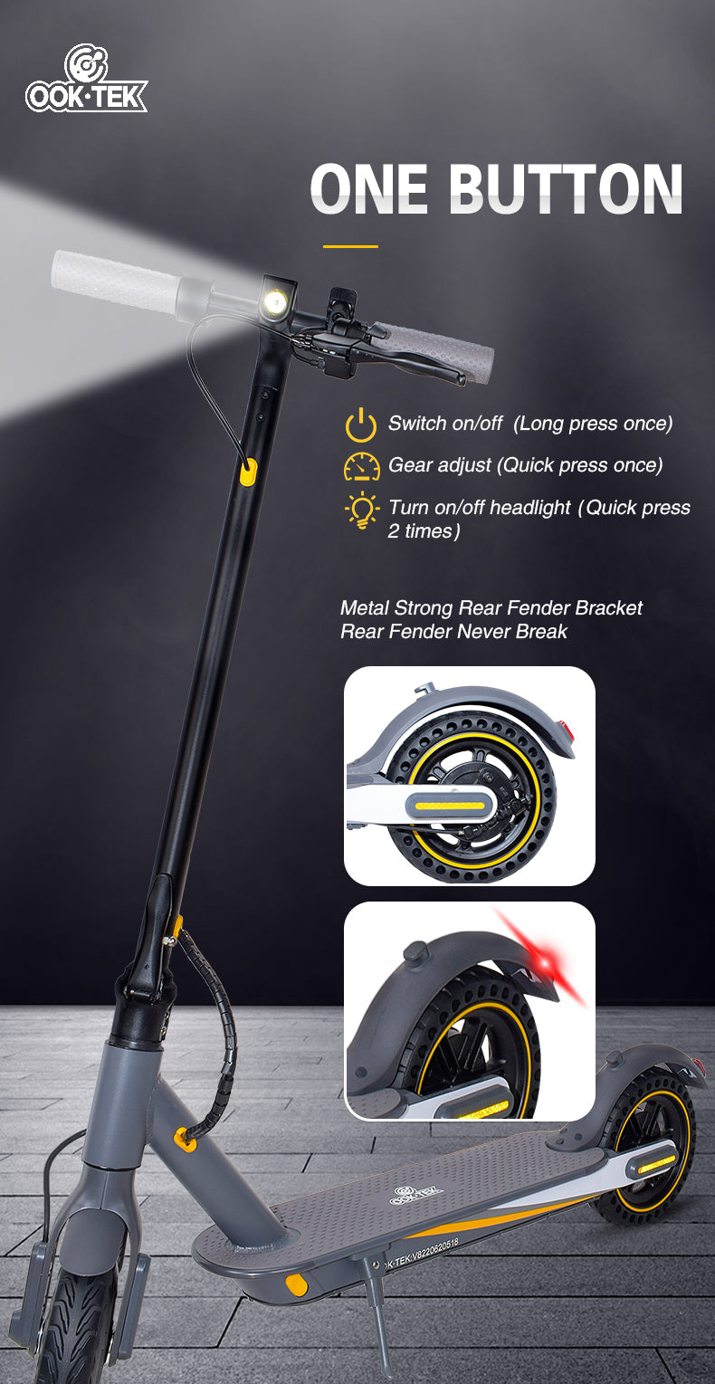 OOK-TEK High Performance 2 Wheel EU US Warehouse Patinete Electrico Fold E Scooter Foldable Adult Electric Scooters