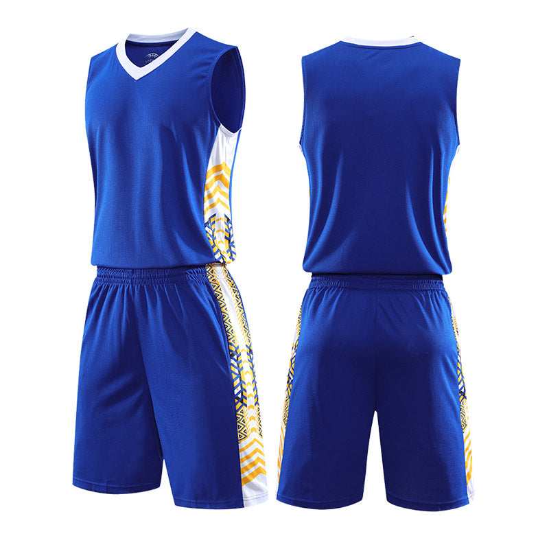 In Stock QUICK DRY 100% Polyester Basketball Wear Wholesale T-Shirt and Pants
