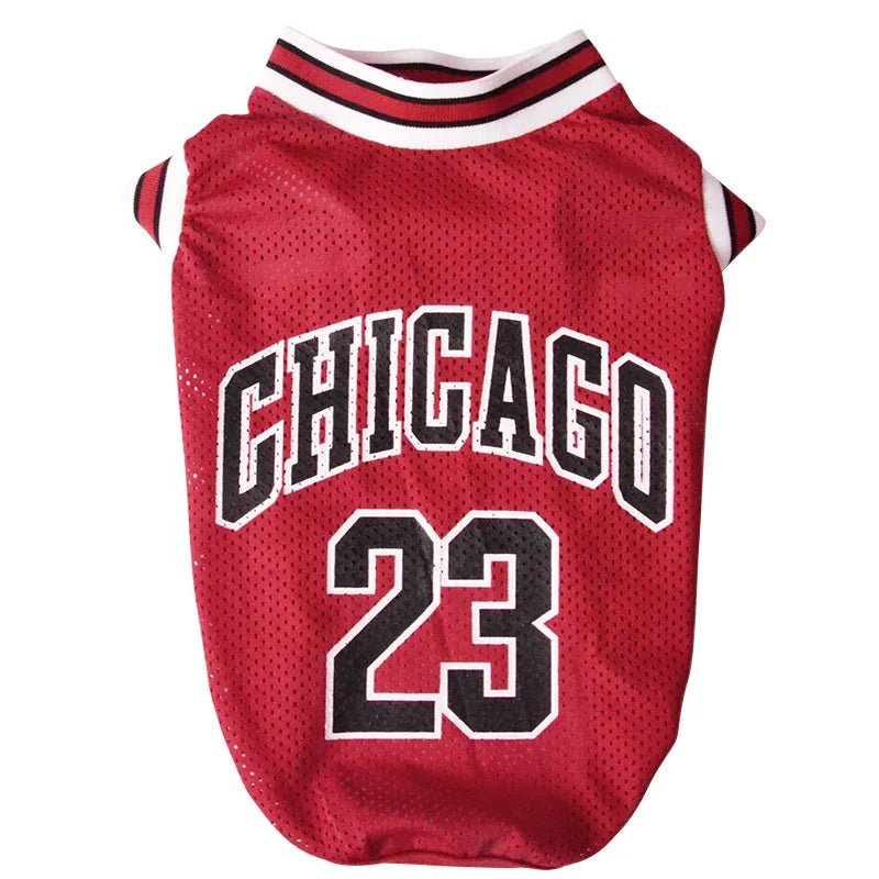 Pet Apparel Designer Dog Clothes Wholesale Tshirt Sports Suit Dog Basketball Jersey Dog Summer Clothes