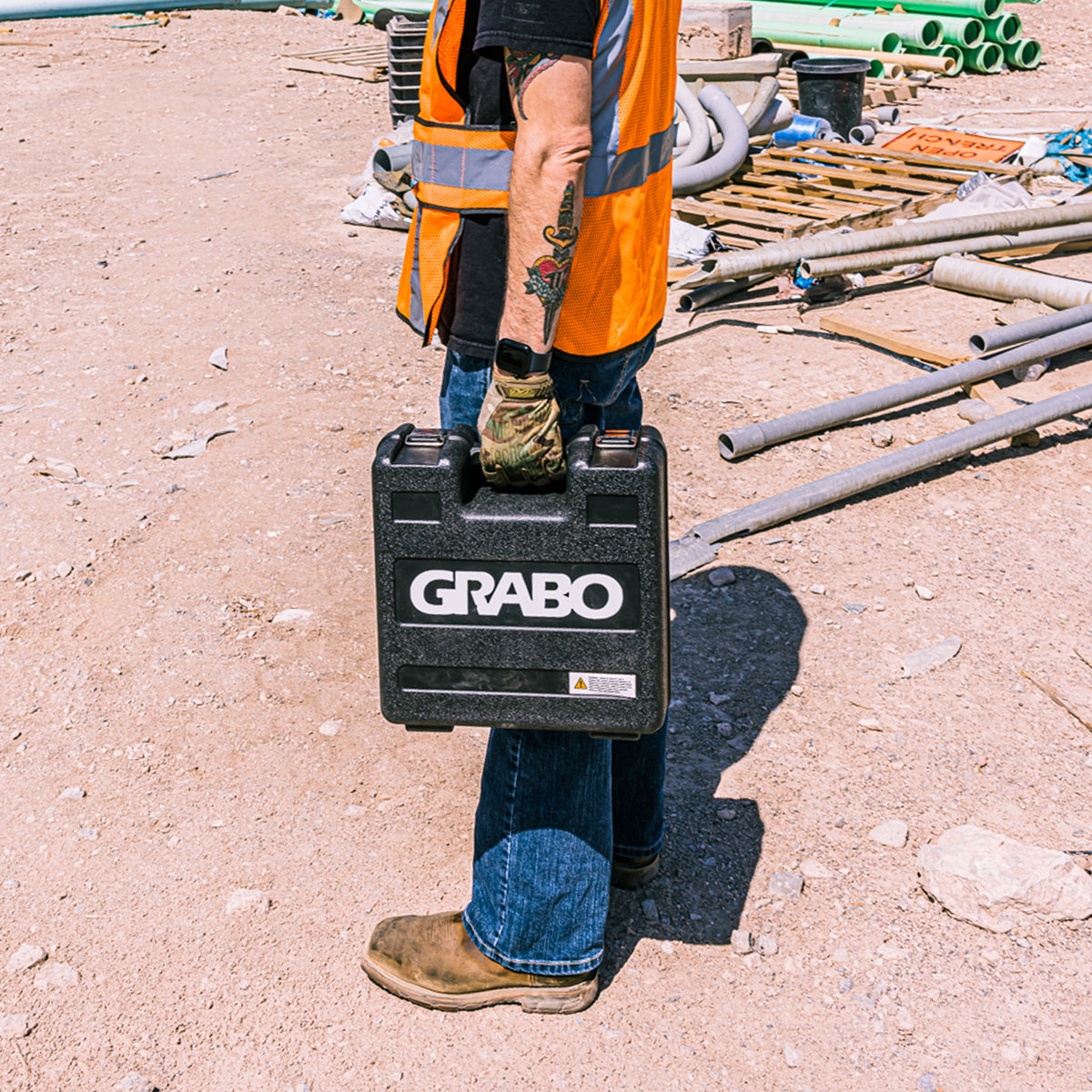 GRABO Pro Cordless Suction Gripster 375 Lb Kit With Hardshell Case