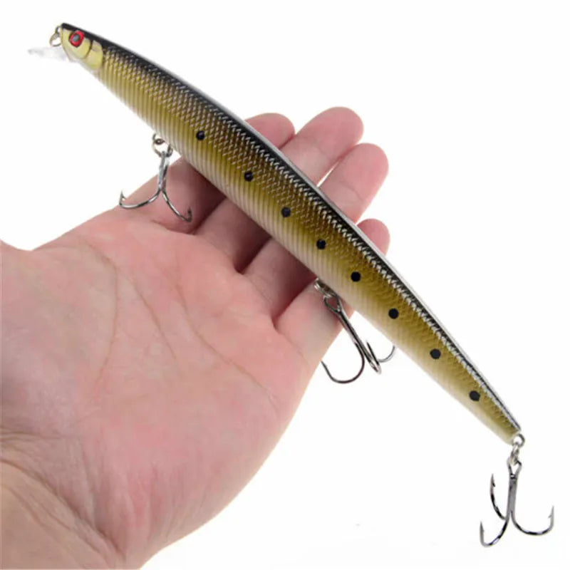 1pcs New Big Laser Minnow Fishing Lures 18cm/24g Fishing Hard Bait Crankbaits Isca Artificiais Pesca Sea Wobbler Swimming Baits