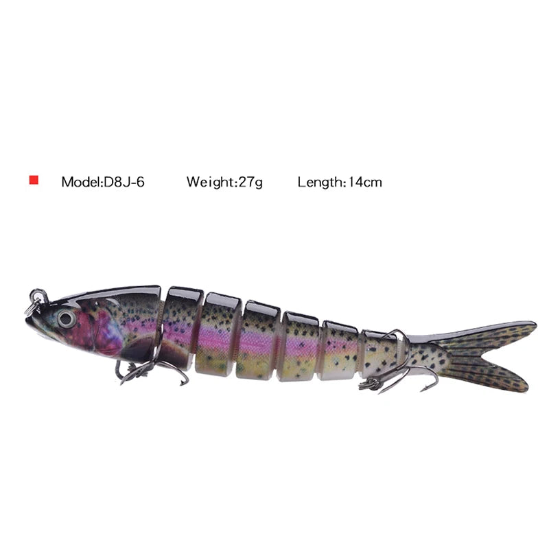 Fishing Bait Sinking Wobblers Fishing Tools 14cm28g17g Fishing LurefiShing Gaccessories 8 Segment Hard Lures for Fishing Lure