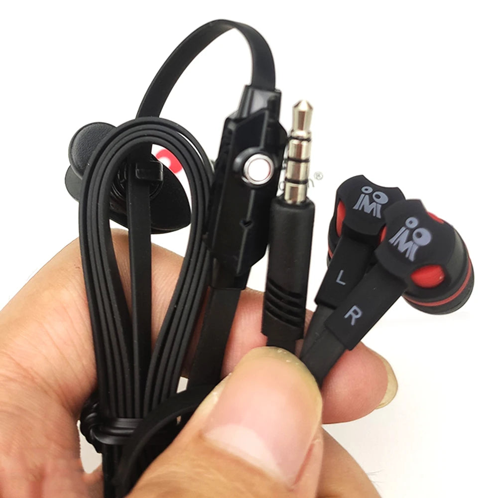 3.5mm Earphones Noodles Headsets Sport Earbuds With Microphone Headphones for Meizu Samsung Galaxy A50 for Huawei Honor