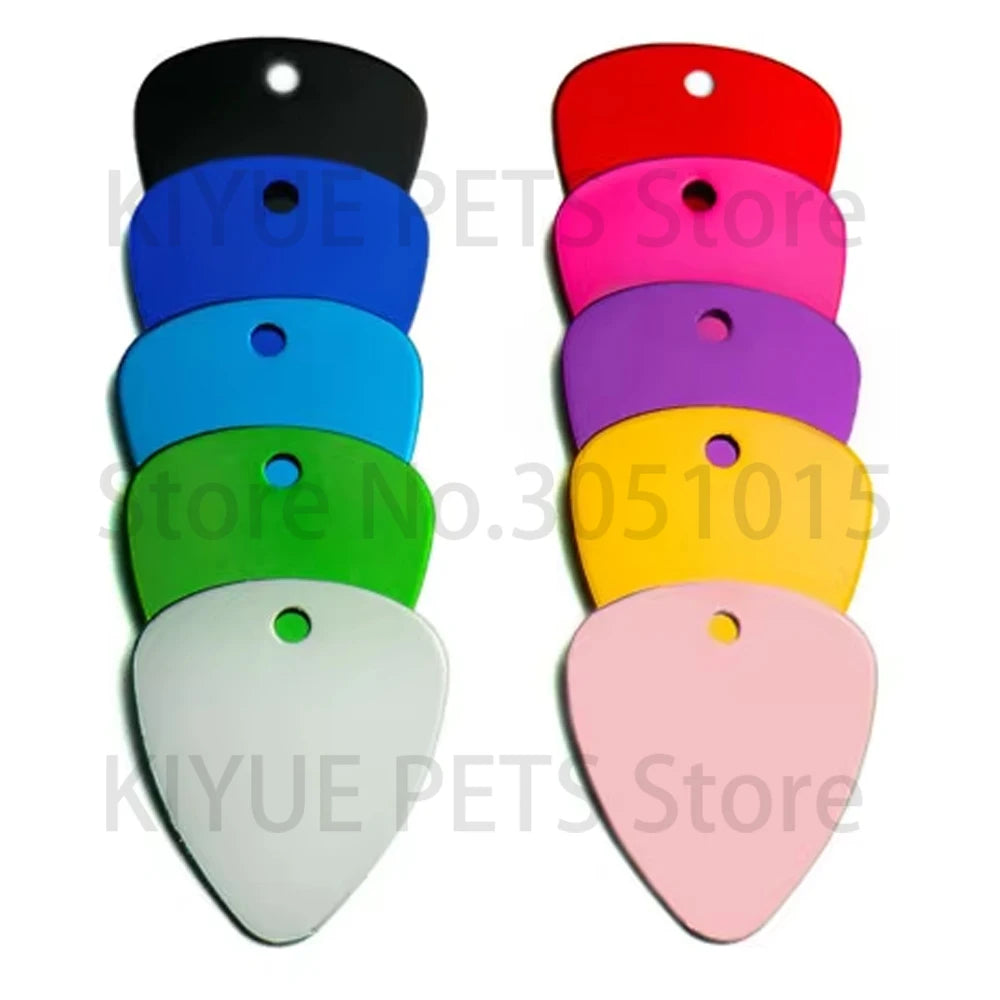 Wholesale 100X Personalized Blank Dog ID Tag Customized Dog Name Tag Phone Pet ID Tags Dog Cat Pet Military Man Tag Aluminum