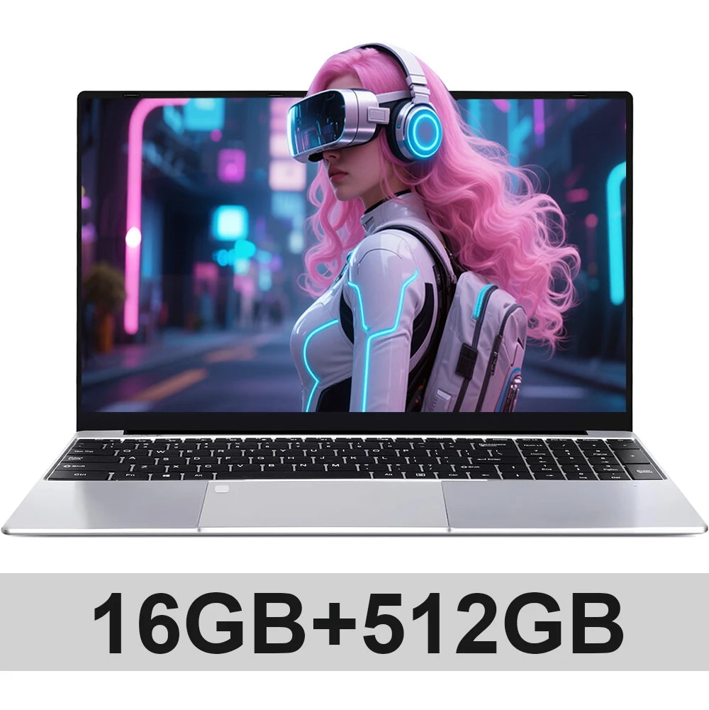15.6 Inch Intel Notebook PC Ultra Slim Laptop Intel Core I3 6100U 16GB RAM 1TB 2TB SSD Office Study Computer PC Windows 11 Pro