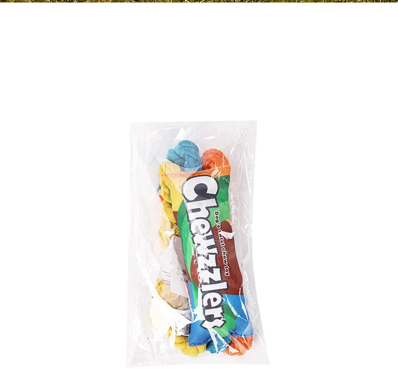 Puppy Dogs Toys Puppy Colorful Cotton Chew Rope Knot Toy Durable Braided Dog Toys Dog Cleaning Teeth Braided Bone Rope