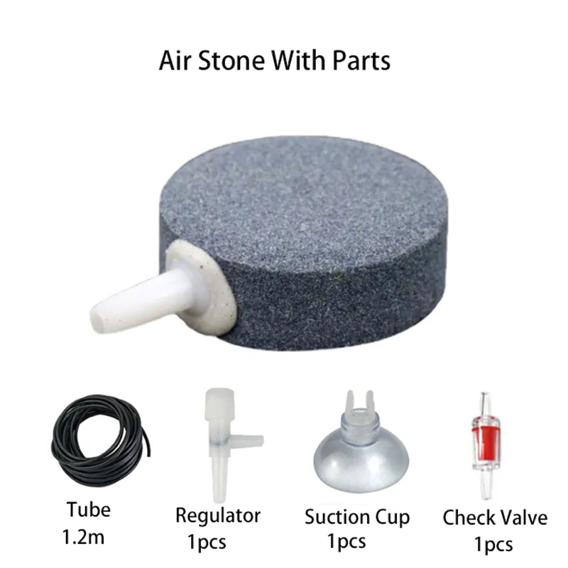 1PCS 40/50/60/70/80/100mm Bubble Stone Aerator for Aquarium Fish Tank Pump Hydroponic Oxygen Plate Mini Air Pump Accessories