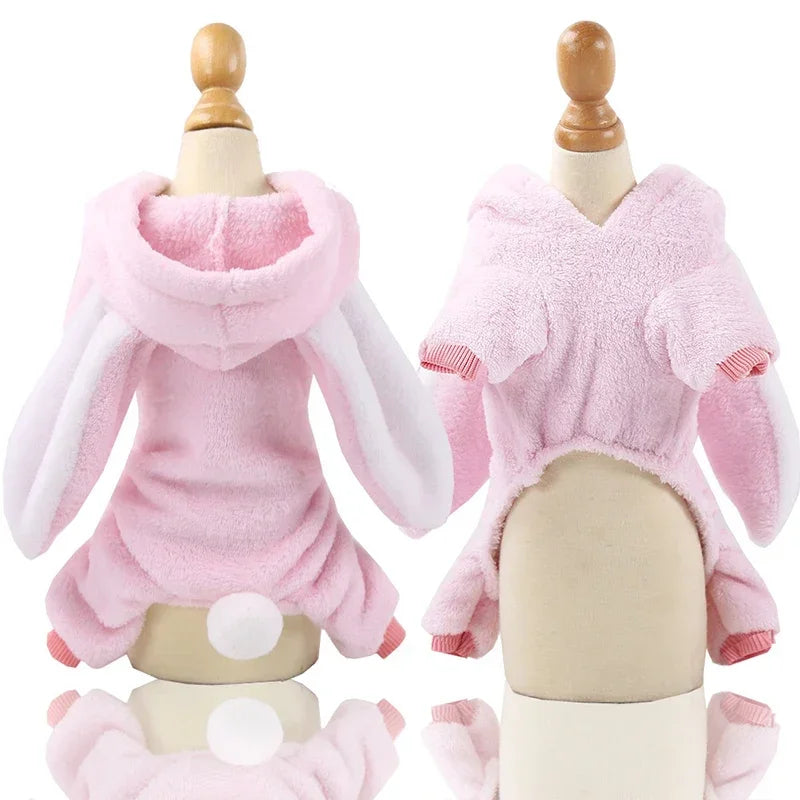 Fleece Dog Clothes Cosplay Pet Hoodies Winter Warm Dog Coat Jacket for Small Dogs Jumpsuits Chihuahua Yorkie Clothes Pet Apparel