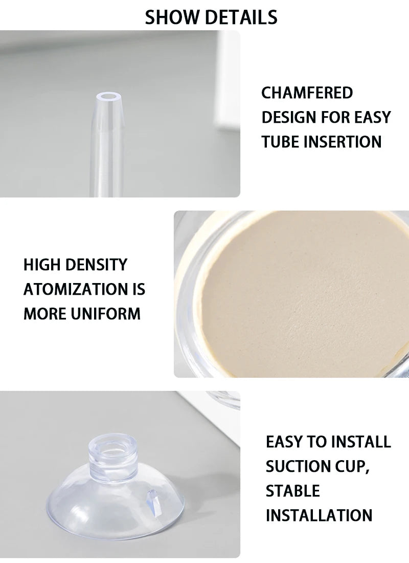 New Aquarium CO2 Atomizer Transparent CO2 Diffuser Refiner Integrated PC Material Special Ceramic Sheet Fish Tank CO2 Atomizer