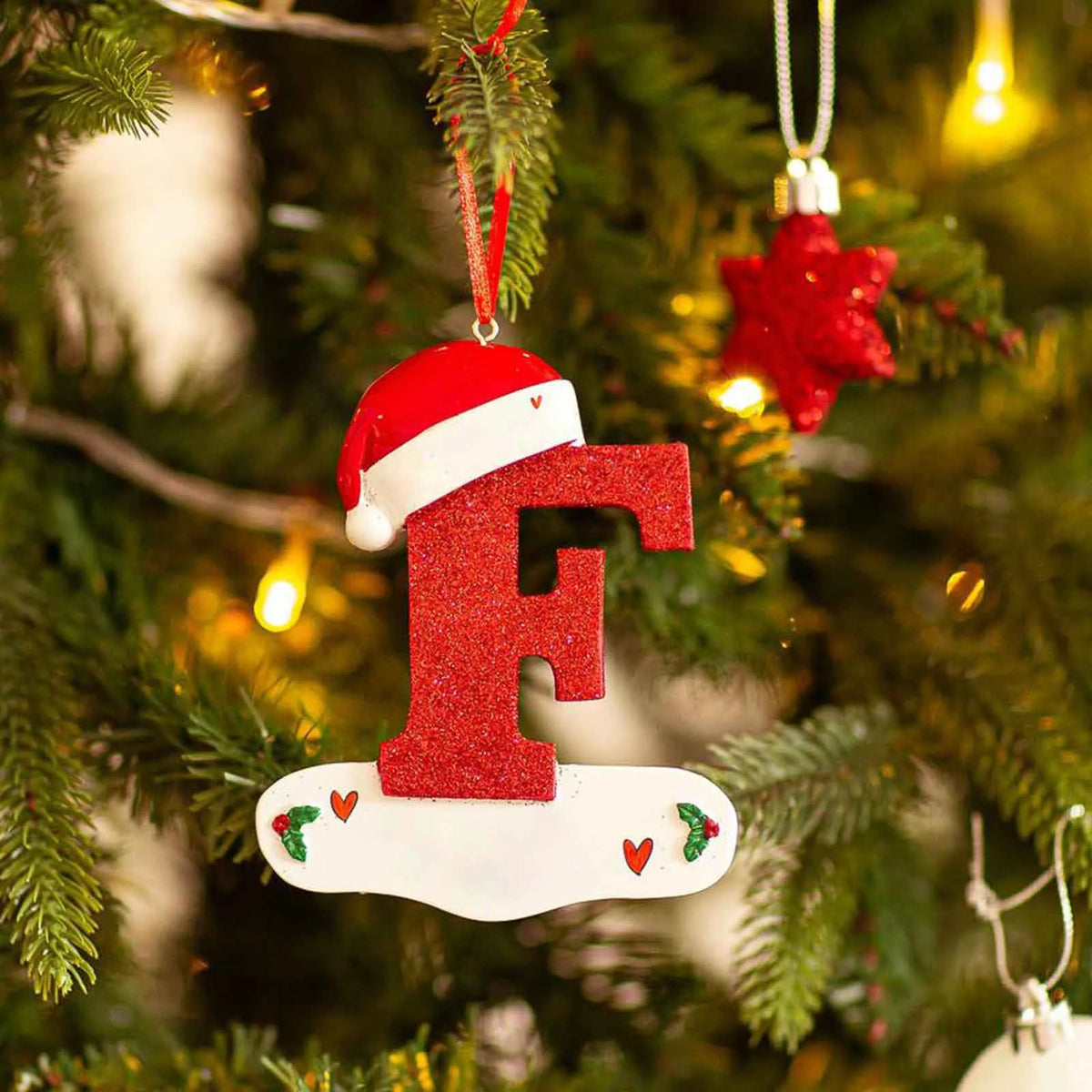Christmas Tree Decoration Letter Pendant 26 Letters Home Holiday Acrylic DIY Pendant Xmas 2023 New Year Decor Ornament Navidad