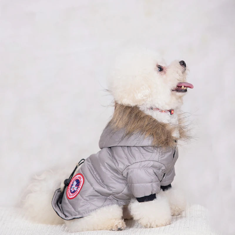 Dog Clothes Hooded Down Jacket Thickened Fashion Warm Pet Coat Puppy Clothing French Bulldog Pug Costumes for Small Dogs