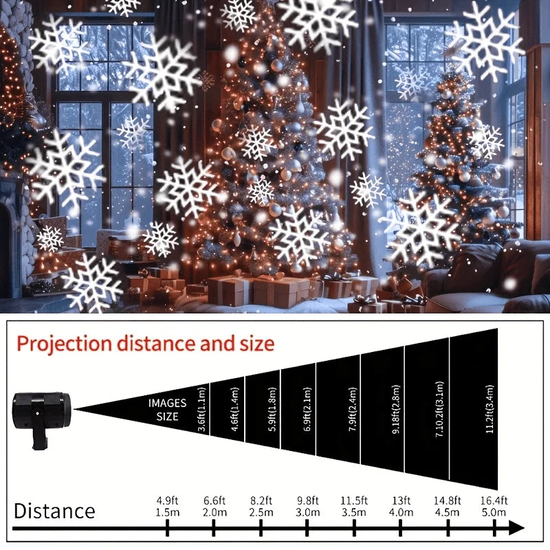 Lumipixie USB Powered LED Snowflake Projection Light for Holidays