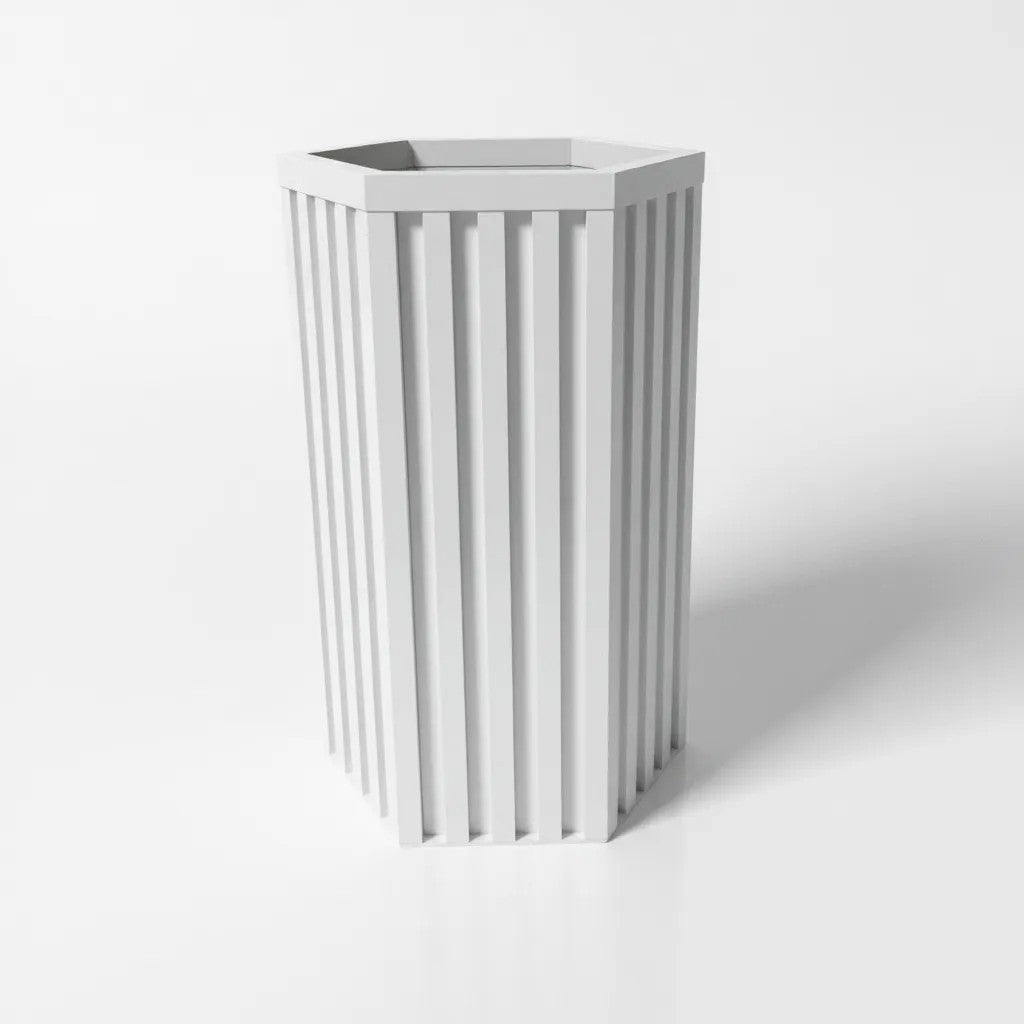 Hexagon Grove Column Planters - Medium