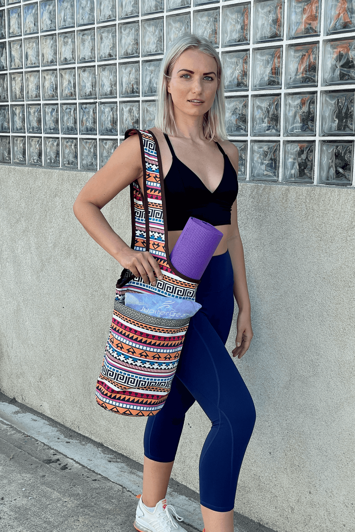Yoga Mat Carrying Tote Bag With Large Pockets