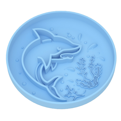 Pet Silicone Slow Feeder - Shark Shaped Dog Bowl