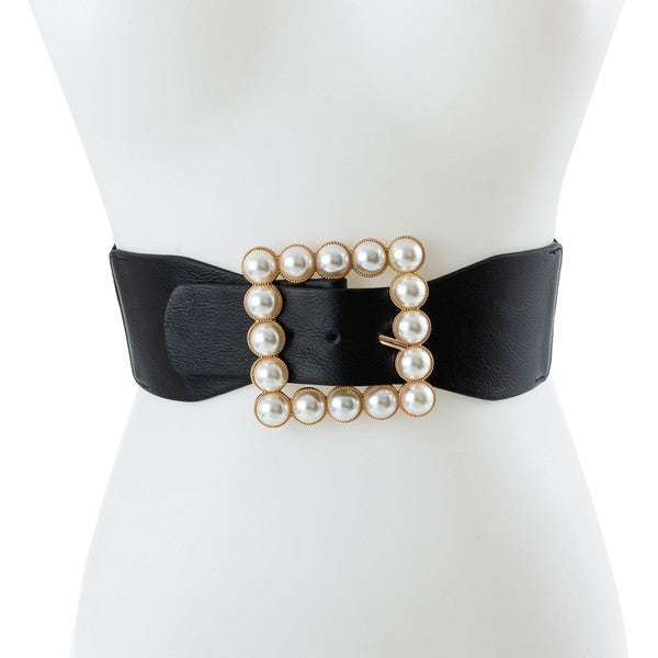Squared in Pearls Belt