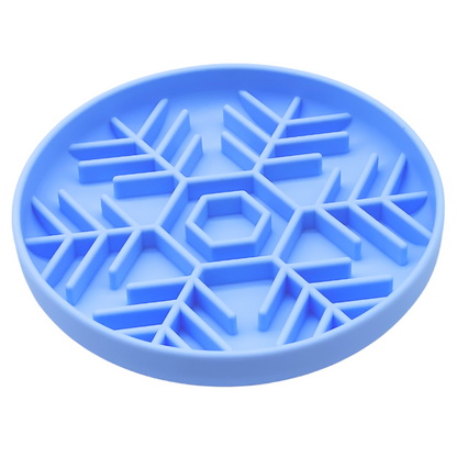 Pet Silicone Slow Feeder -snowflake Shaped Dog Bowl