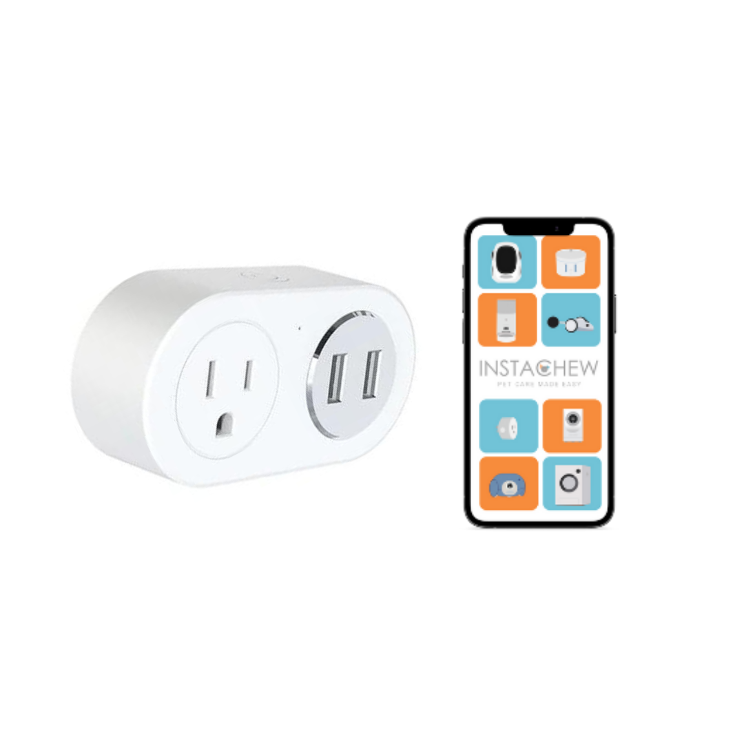INSTACHEW, Pureconnect+ Smart Plug With USB, App Enabled, Google Assistant and Alexa Compatible, Smart Converter, Smart