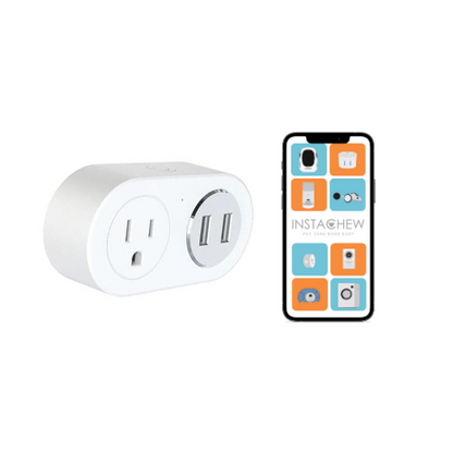INSTACHEW, Pureconnect+ Smart Plug With USB, App Enabled, Google Assistant and Alexa Compatible, Smart Converter, Smart
