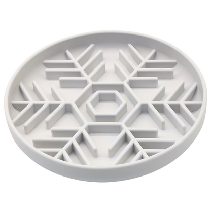 Pet Silicone Slow Feeder -snowflake Shaped Dog Bowl