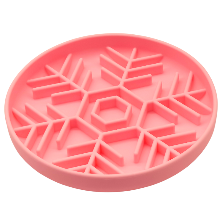 Pet Silicone Slow Feeder -snowflake Shaped Dog Bowl