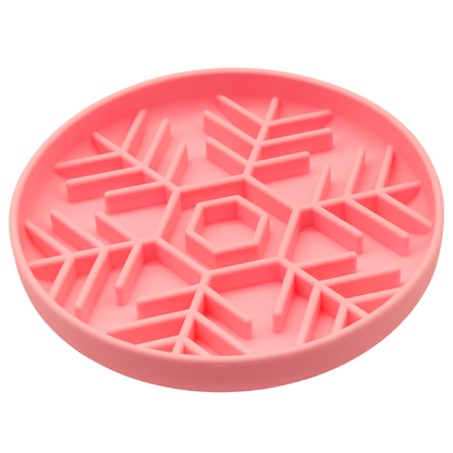 Pet Silicone Slow Feeder -snowflake Shaped Dog Bowl