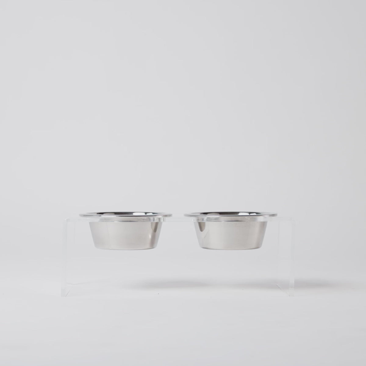 Acrylic Double Feeder - Clear