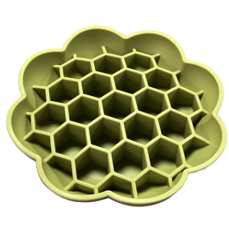 Pet Silicone Slow Feeder -Sunflower Shaped Dog Bowl