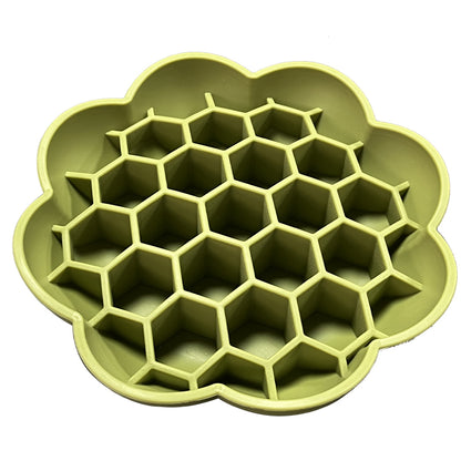 Pet Silicone Slow Feeder -Sunflower Shaped Dog Bowl