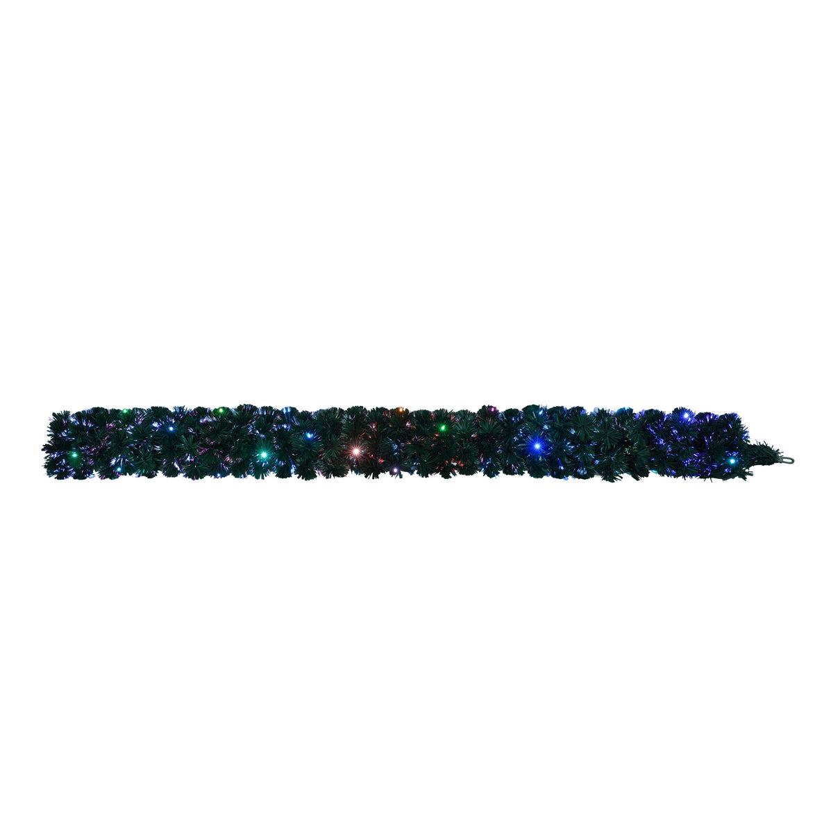 Pre-Lit Optical Fiber Christmas Artificial Tree 4-Piece Set, Christmas Garland, Wreath and Set of 2 Entrance Trees With