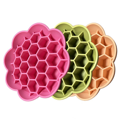 Pet Silicone Slow Feeder -Sunflower Shaped Dog Bowl