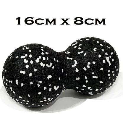 EPP Fitness Ball Double Lacrosse Massage Ball Set Mobility Peanut Ball for Self-Myofascial Release Deep Tissue Yoga Gym Home