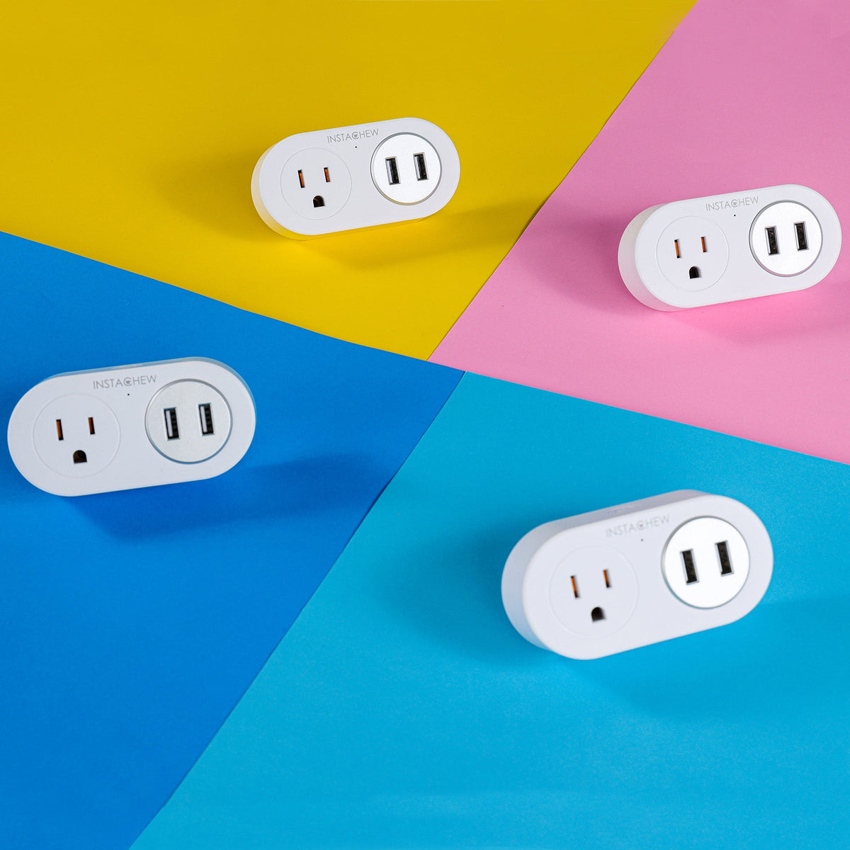 INSTACHEW, Pureconnect+ Smart Plug With USB, App Enabled, Google Assistant and Alexa Compatible, Smart Converter, Smart