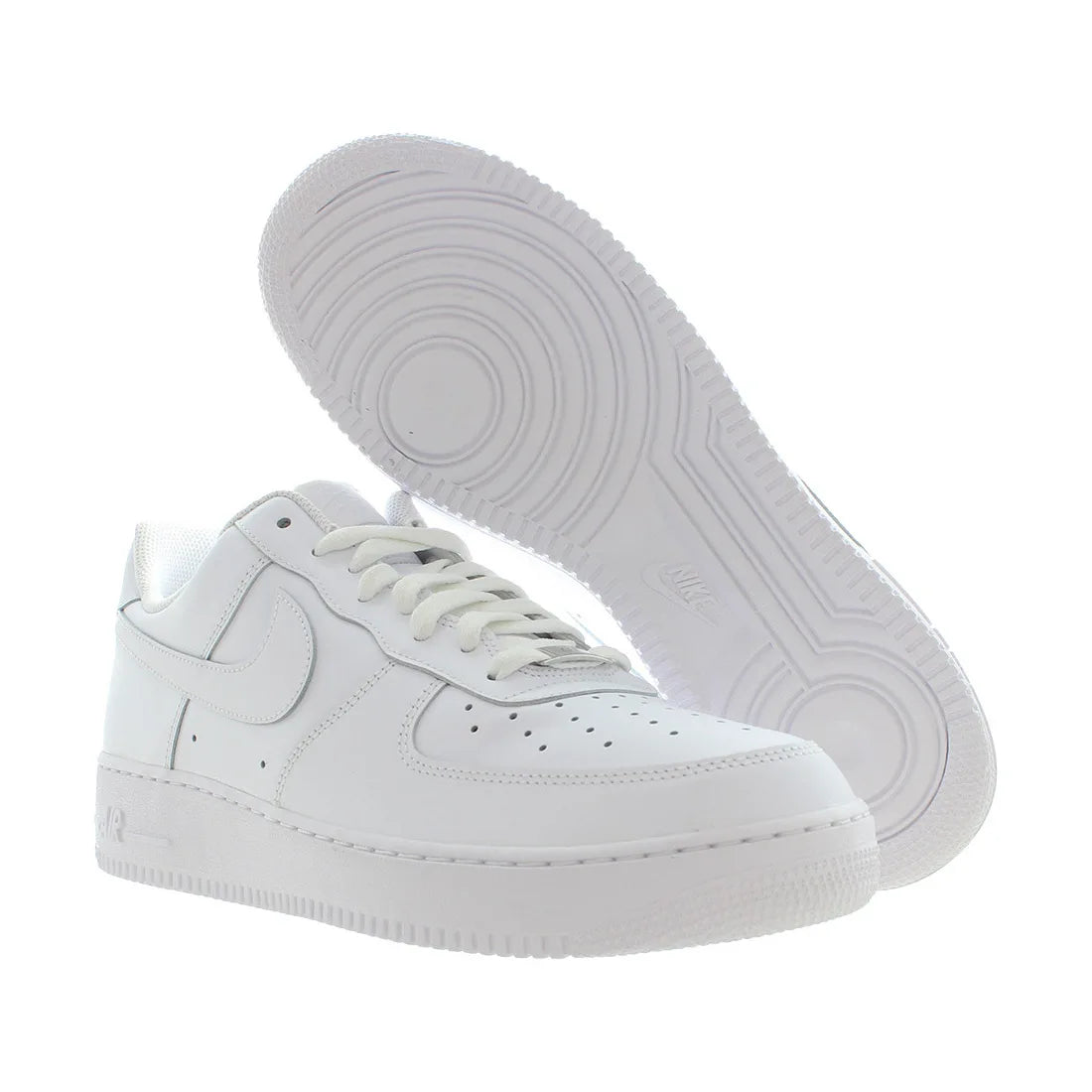 Nike Air Force 1 '07 Unisex White Leather Sneakers Size 10.5