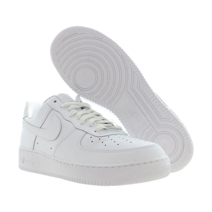 Nike Air Force 1 '07 Unisex White Leather Sneakers Size 10.5