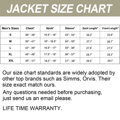 Aventik Fishing Jacket Breathable Outdoor Waterproof Rain Wading Jacket for Men Fishing Clothes Hiking Kayak and Hunting