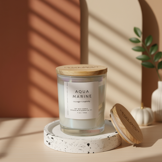 Energy Crystal Candle — Natural Soy Wax, Aromatherapy & Healing Crystals