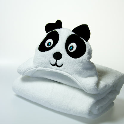 Panda Hooded Cotton Turkish Towel: Baby