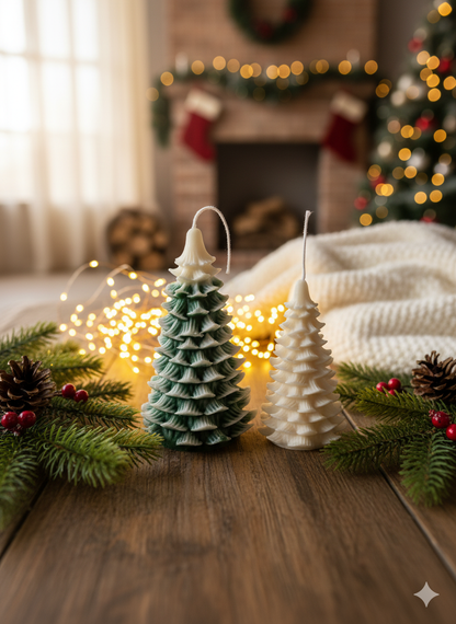 Handmade Christmas Tree Candles