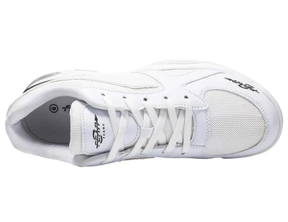 Men's High Arch Firm Support All-In-One White Walking Shoes, Comfort & Performance Style