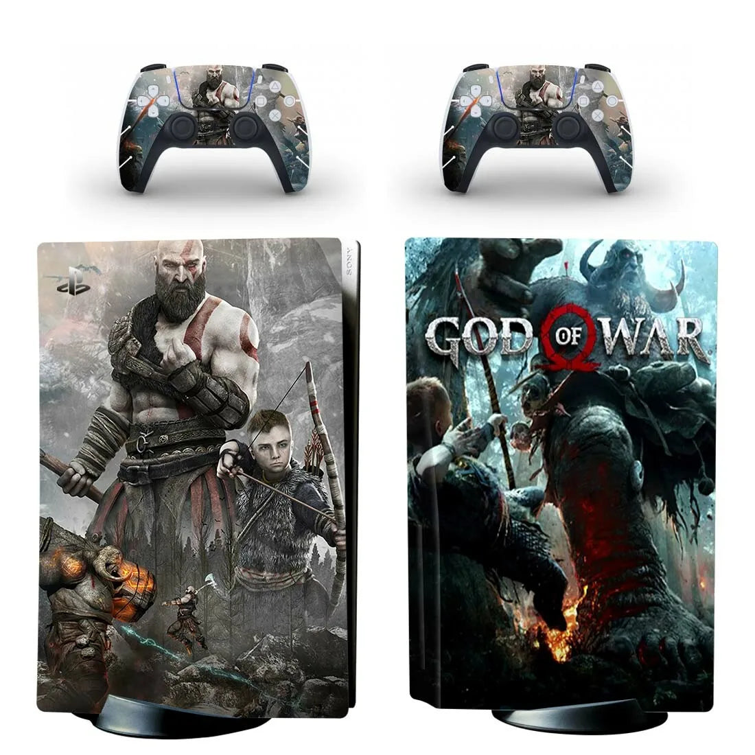 God of War PS5 Disc Edition Skin Sticker Decal Cover for Console & Controller PS5 Disk Skin Sticker Vinyl