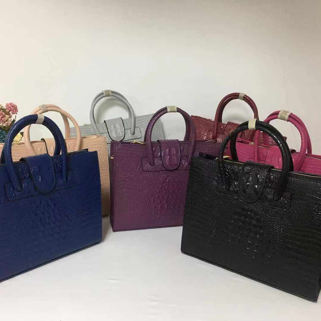 Two Sizes Scale Embossed Pattern Handbags Ladies New Trend Elegant Bags Shoulder Real Leather Handbag Fashion Womens Handbag