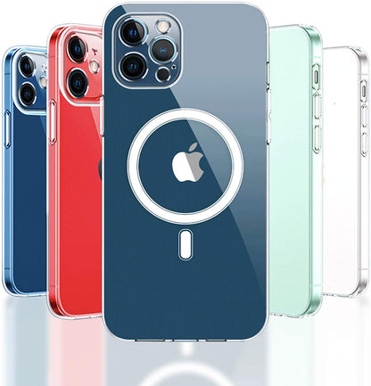 Shockproof Protective Phone Cover for iPhone 12mini/12pro Magsafe Chargers Case Clear Magnetic Case for iPhone Charging Case