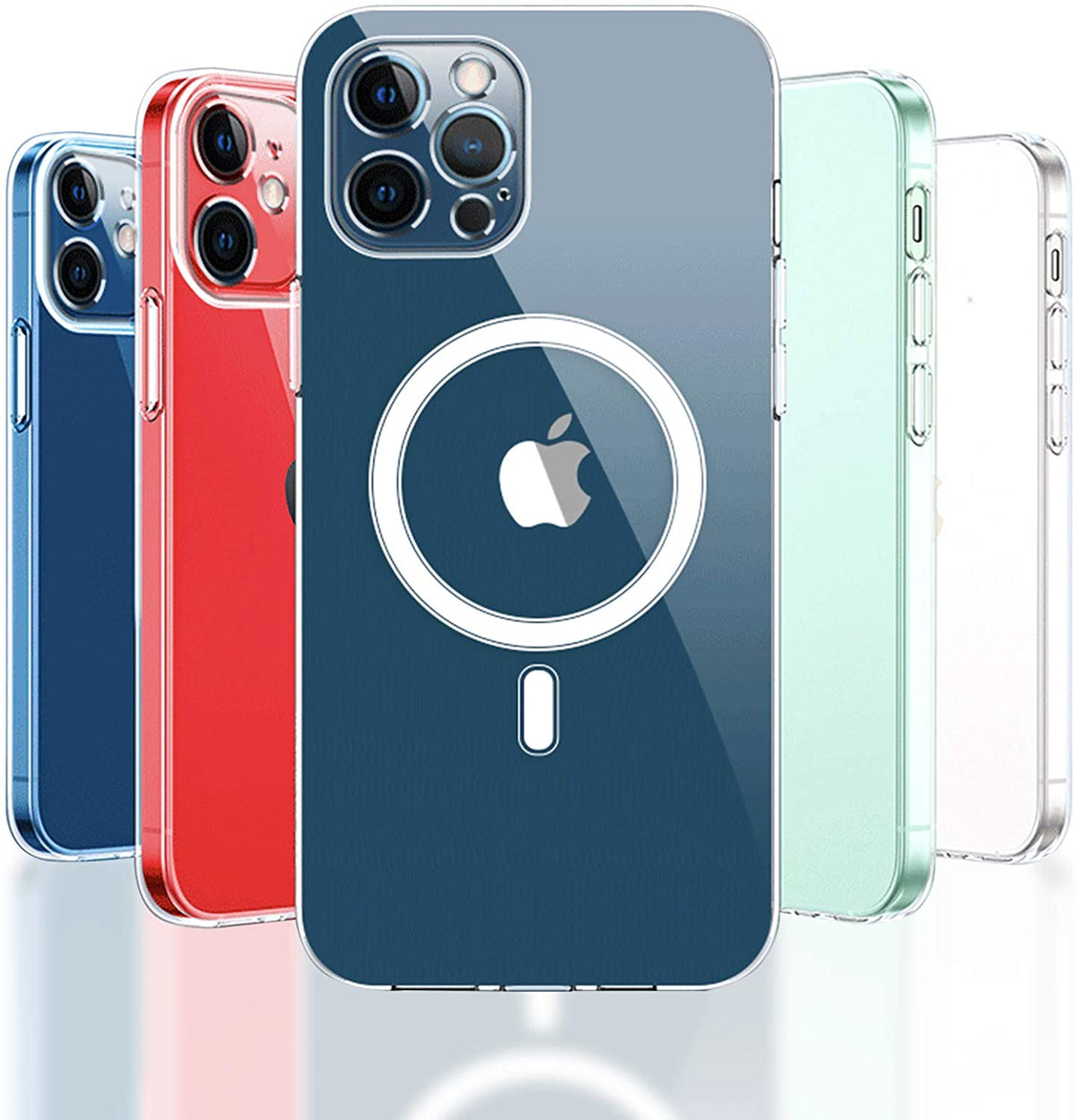 Shockproof Protective Phone Cover for iPhone 12mini/12pro Magsafe Chargers Case Clear Magnetic Case for iPhone Charging Case