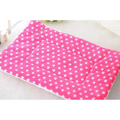 Winter Warm Pet Dog Soft Cushion Large Print Flannel Cotton Mattress Cat Pet Mat Bed Pad Rug Cartoon Printed Cat and Dog Pad