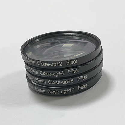 Massa Photographic Equipment Digital Camera Accessories 55MM Black Glass +2+4+8+10  Close Up  Camera Lens Filter