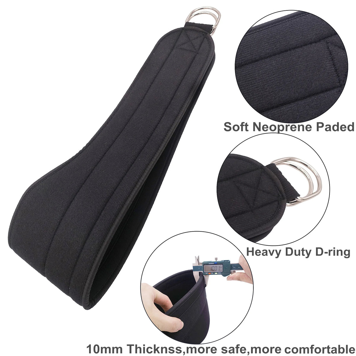 Fitness Weight Lifting Belt With Heavy Duty Strap Thick Neoprene Dip Belt Home Gym Pull Up Squat Crossfit Bodybuilding Training