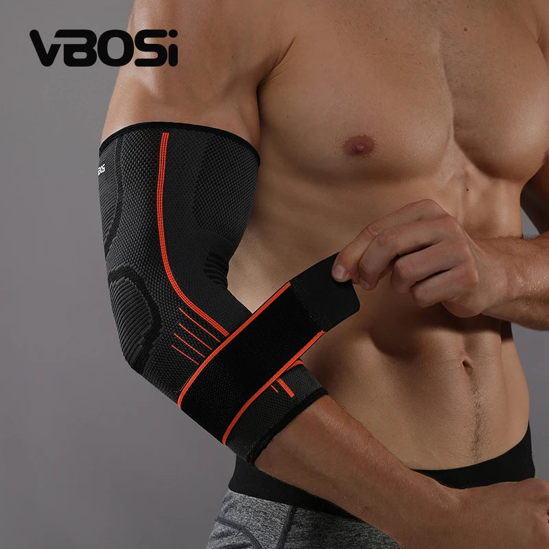 VBOSI Customization Nylon Compression Elastic Arm-Sleeve Elbow Pads Basketball Protection Tennis Motorcycle Elbow Brace
